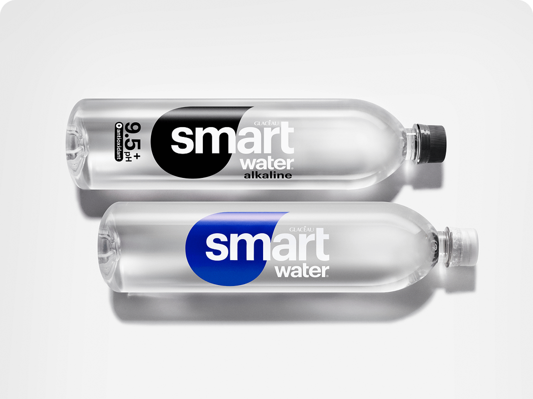 two bottles of smartwater