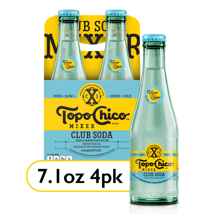 Topo Chico Club Soda 7.1 fl oz, 4 Pack