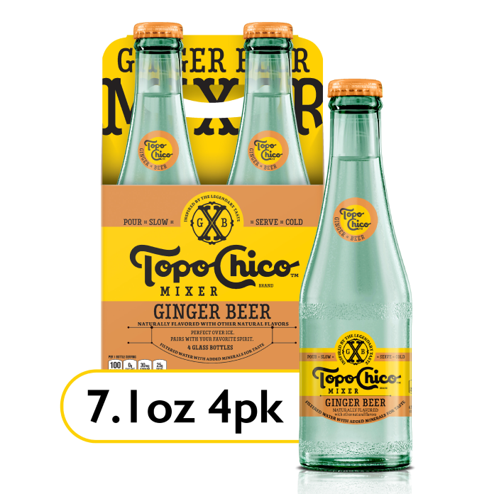 Topo Chico Ginger Beer 7.1 fl oz, 4 Pack