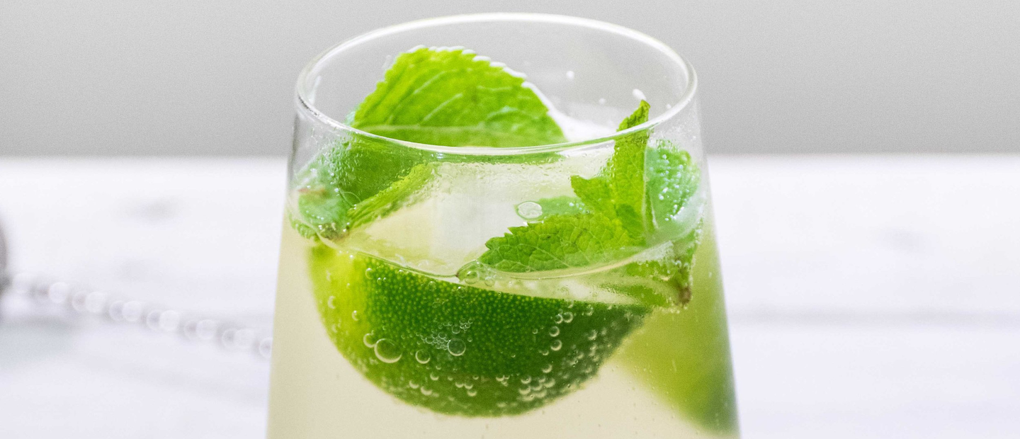 A glass Sparkling Summer Sipper