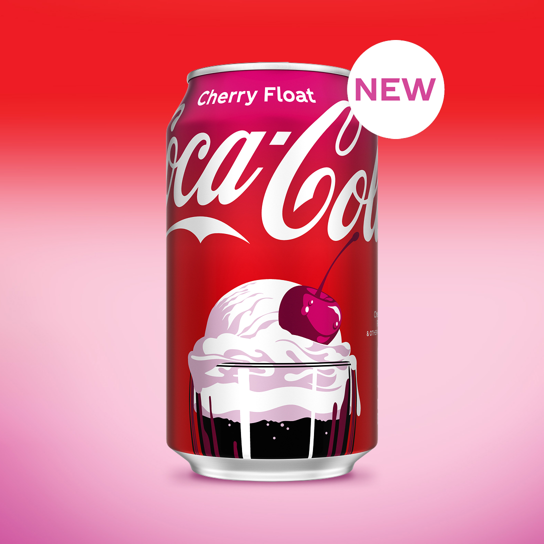 Coca-Cola Cherry float can