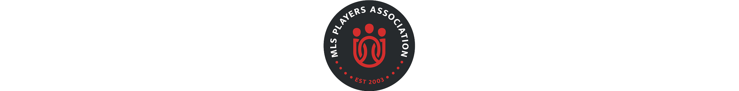 MLS Players Association circular black and red badge logo with EST 2003 used in Coca-Cola Match Day Getaway soccer promotion