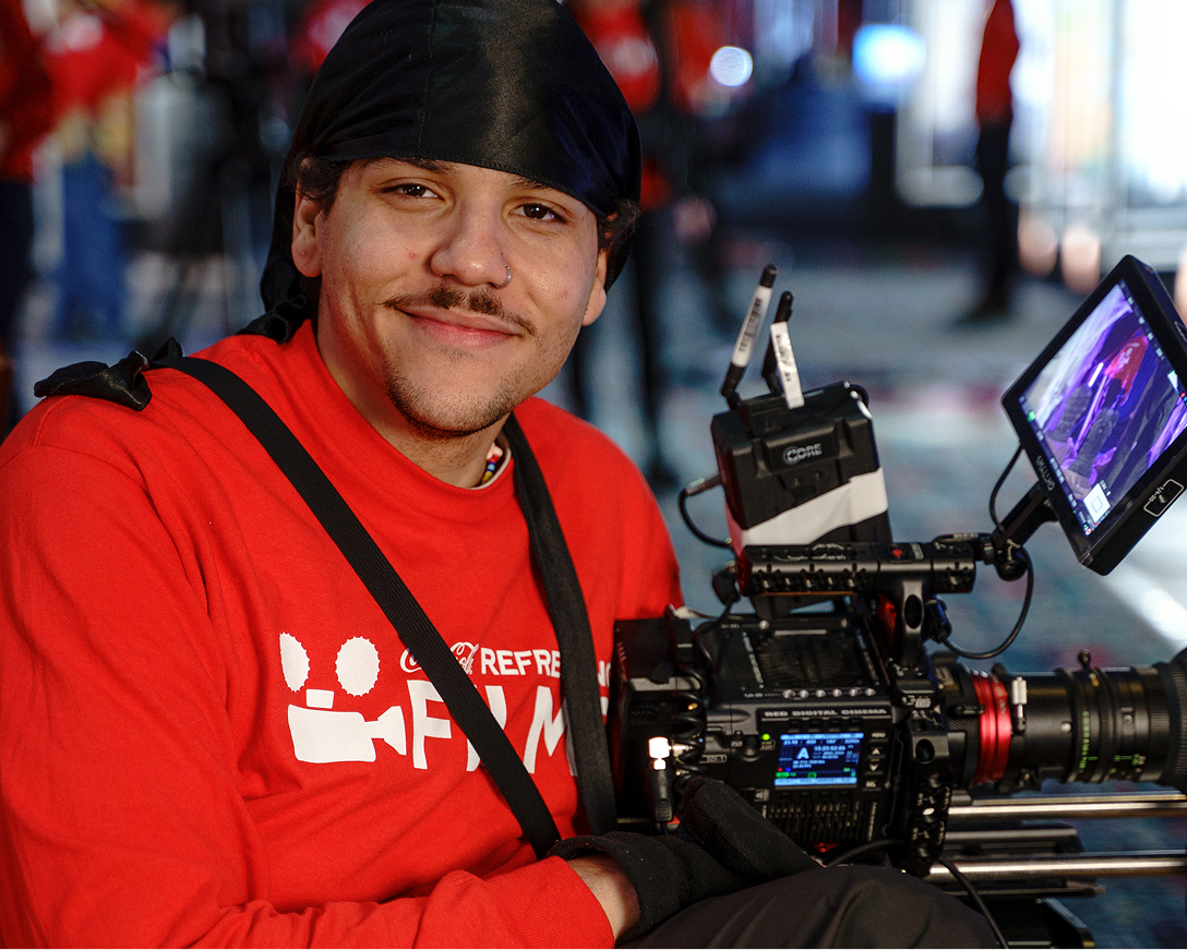 Man holding a camera