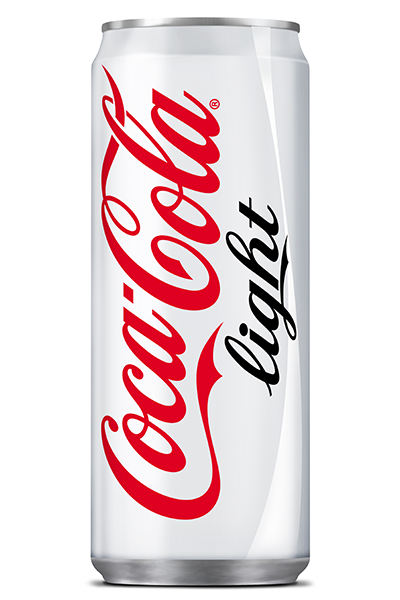 Coca-Cola Light can on white background