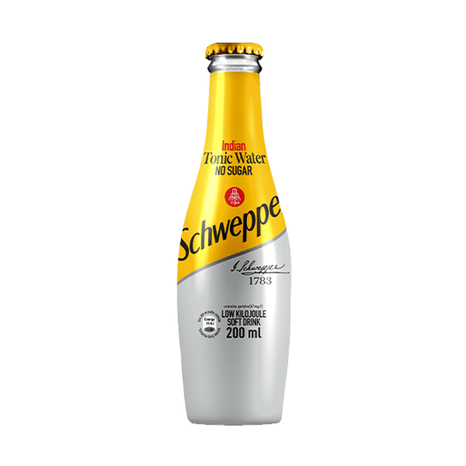 Bottle of Schweppes zero